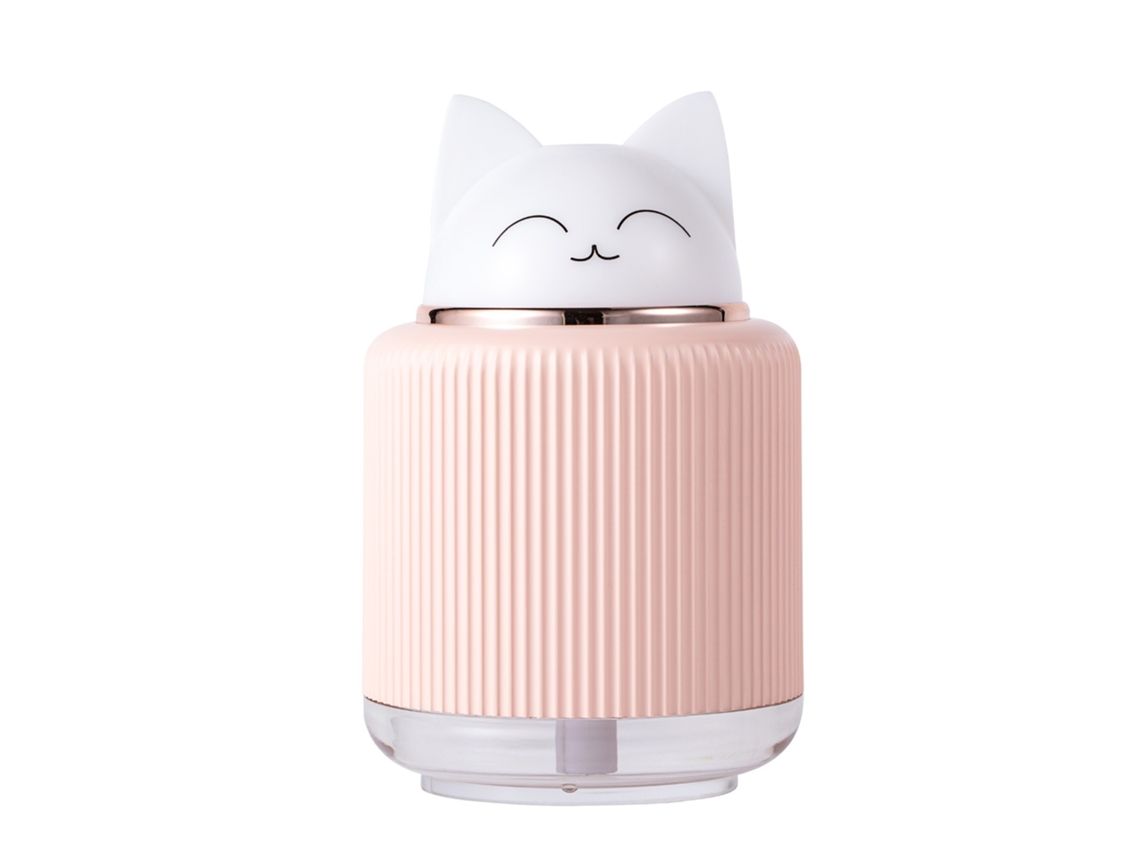 Mini Humidificador Gato Desenho Animado Humidificador de Mesa Pessoal 2 Modos de Névoa 2 Modos de Luz Led GERTIZ