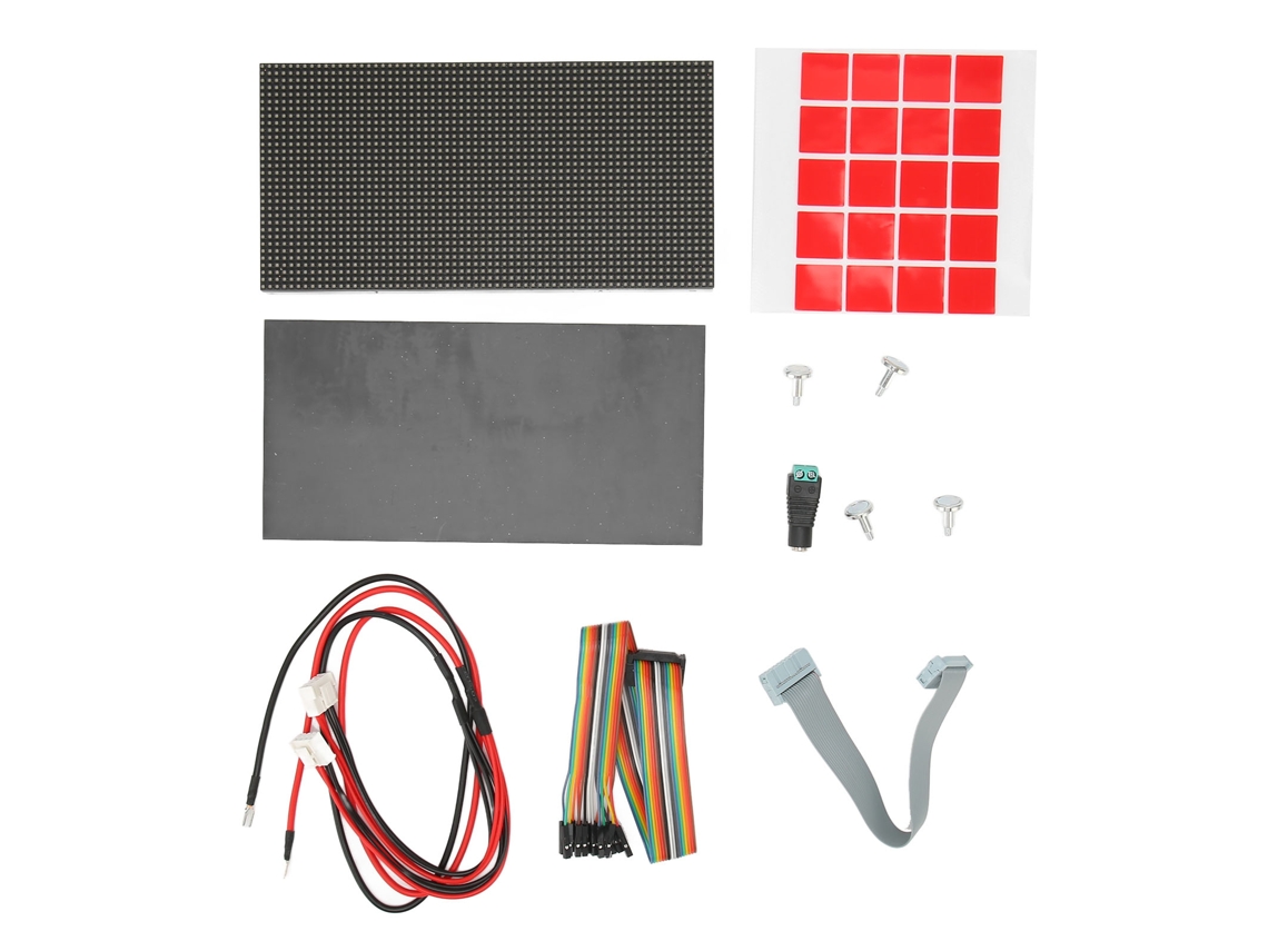 Panel De Matriz Led Rgb De 64x32 Píxeles Con Paso De 3 Mm Y Brillo Ajustable A Todo Color.