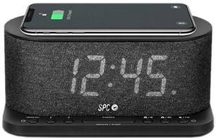 Despertador Spc Gisli 4582n reloj con cargador radioreloj 43 qi para smartphones led usb negro imagensonido indesit tecnología wireless charging tu