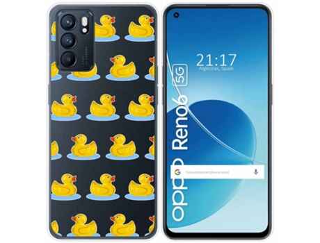Carcasa Oppo Reno 6 5G TUMUNDOSMARTPHONE Dibujos Transparente Multicolor