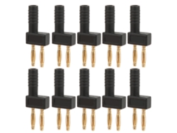 10 Unidades De Conectores Banana De Doble Fila De 2 Mm, Chapados En Oro Y Galvanizados Para Conexión Rápida De Equipos Eléctricos.