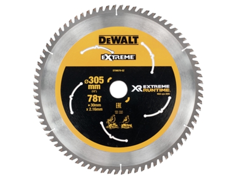 DEWALT DT99576-QZ - Hojas para Sierra Circular Estacionaria XR EXTREME RUNTIME 305mm x 30mm 78D