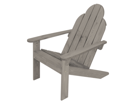 Silla de jardín mecedora madera abeto Adirondack con respaldo asiento gris ECD GERMANY