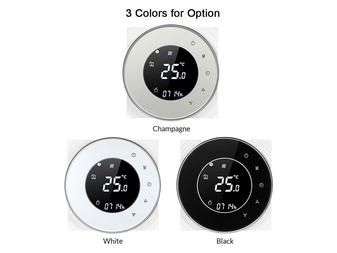 Termostato Inteligente Programable Wi-fi Con Control Por Aplicación Y Voz Para Calefacción Eléctrica.