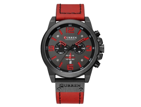 VEANXIN Relojes para Hombre Reloj Despertador LED Deportivo Impermeable Reloj de Pulsera -Rojo