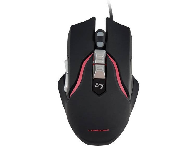 Ratón LC-POWER m715B (Óptico - 4000 dpi - Negro)