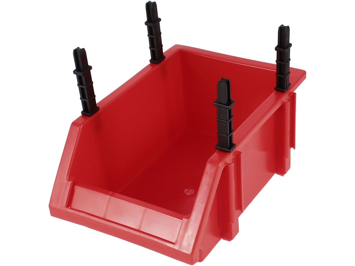 Caja Apilable De Almacenamiento Para Taller, 4 Soportes Para Piezas Eléctricas