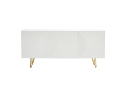 Aparador de Diseño Blanco Y Dorado 160 Cm Anchura Ozen MILIBOO