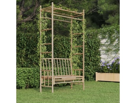 Banco De Jardín VIDAXL Marrón Bambú (116x52x220 cm)