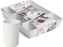 Juego 5 Organizadores TATAY Baobab Pergamon (Blanco - Plástico - 25 x 33.6 x 5.6 cm)