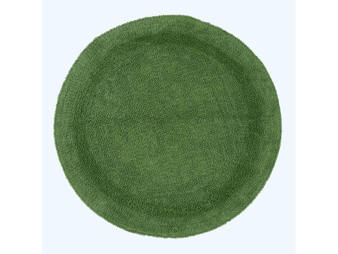 Homescapes Luxury Reversible Round Bath Mat - Fern Green