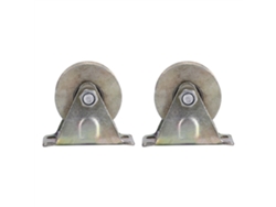 2 Ruedas De Acero En Forma De V Para Puertas Correderas Con Soporte, De Rodadura Suave Y Resistentes A La Corrosión.