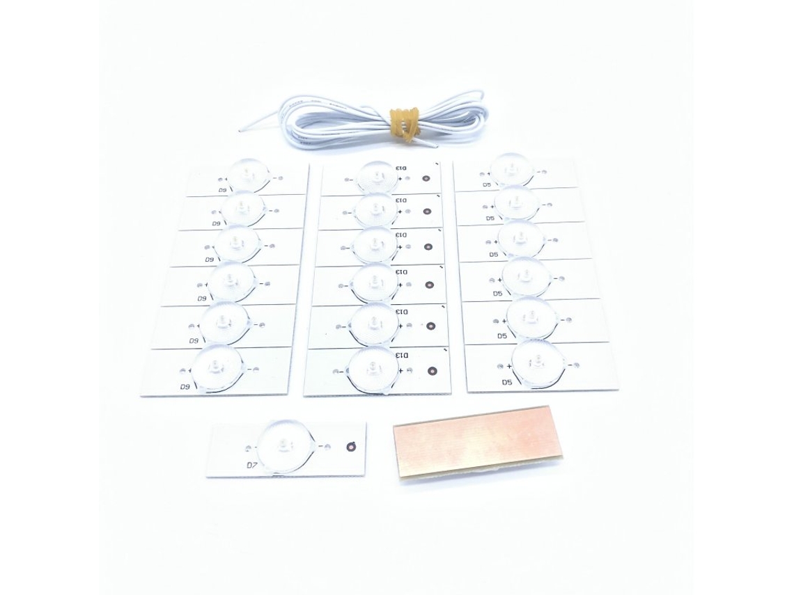 20 unids/lote, lámpara Smd de cuentas de 3V con lente Fliter, cable de 2 metros para reparación de Tv Led, piezas de accesorios de 32-65 pulgadas, tira de luz Led