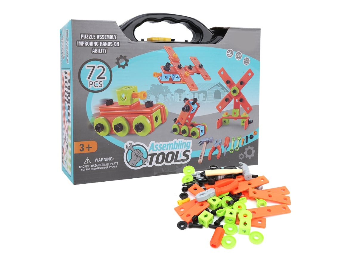 Ats-bloques De Construcción De Tuercas Diy Para Niños Niñas Juguete De Construcción Set 72 Piezas Regalo