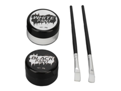 Kit de pintura facial de Halloween en blanco y negro de alta pigmentación para rostro y cuerpo para fiesta temática de cosplay DIY