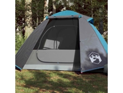 Tienda de campaña tipo domo impermeable azul para 2 personas