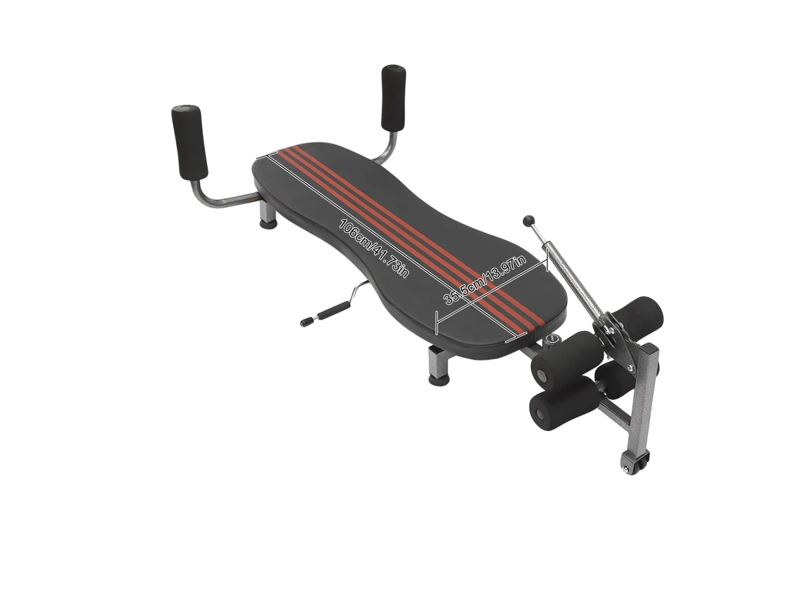 Banco de descompresión y estiramiento de espalda, altura ajustable, capacidad de 150 kg, negro (OEM)