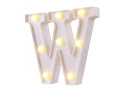 Interruptor De Luz Led Con Letras Del Alfabeto, Impermeable, Lámpara Nocturna Para Fiesta, Club, Bar, Letra W Gusshious