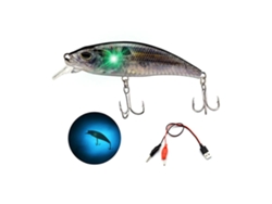 Danu26-lures De Pesca Led Luminosos Recargables Verdes Con Anzuelo Triple Para Bass Trout Agua Dulce Y Salada