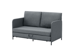 Sofá cama Soini plegable diseño 2 en 1 espuma textil metal 78 x 125 x 67 cm Gris oscuro [EN.CASA]