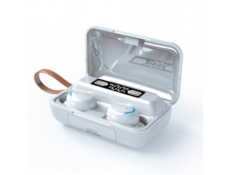 Auriculares Bluetooth True Wireless F9 con Pantalla Digital a Prueba de Agua Música Deportiva para Huawei Iphone Xiaomi Blanco