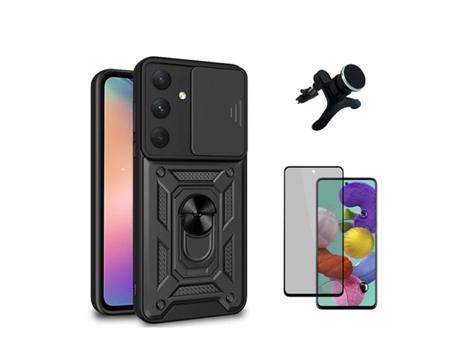 Kit De Película Antiespía 5D Defensor Militar Magnético Ventana Deslizante Antiimpacto Reforzado PHONECARE Soporte Magnético Para Coche Para Samsun...