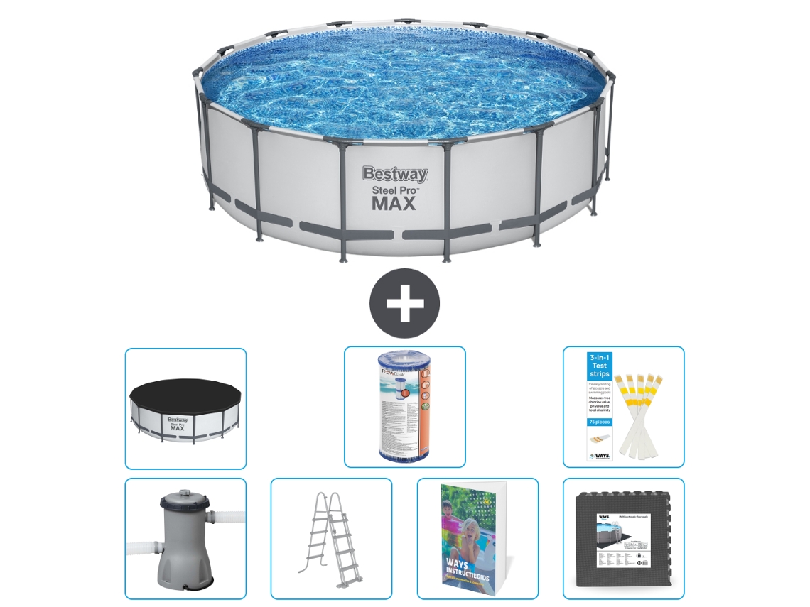 Bestway Piscina Bestway Steel Pro Max Redonda - 488x122 Cm - 8-peças S563