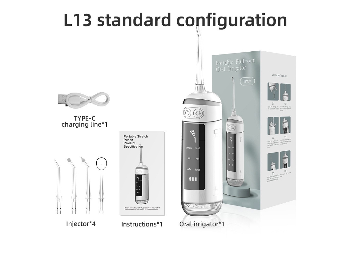 Limpiador interdental de bolsillo compacto con depósito telescópico: ideal para viajes e higiene ortodóncica diaria. YANYXR