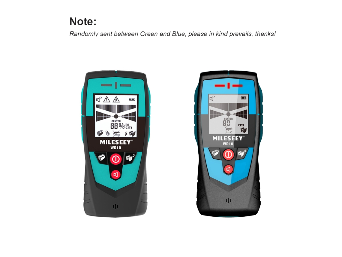 Mileseey Detector de Parede Multifuncional com Sensor Grande, Detecção de Metal, Madeira e Cabos Ca, Ip65, Tela Lcd 2.2''