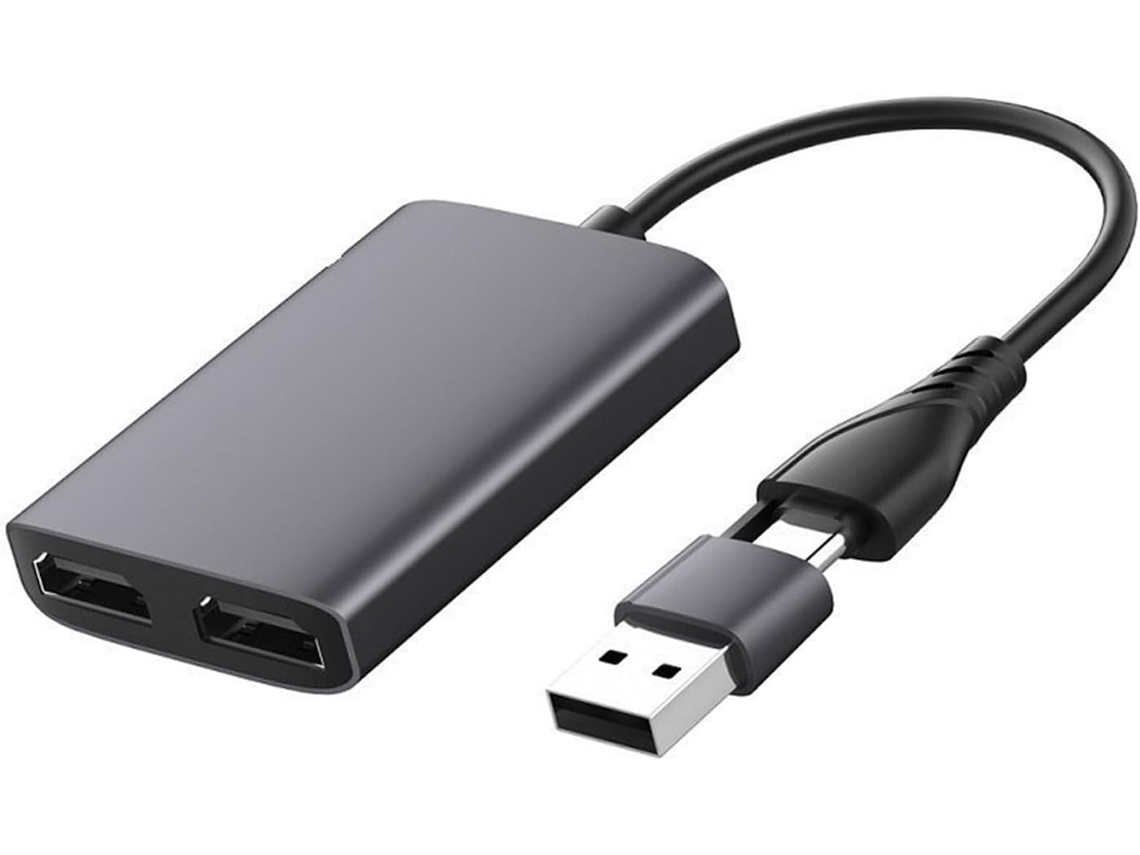 Adaptador Divisor Usb De Doble Pantalla 1080p Fácil De Usar Para Múltiples Pantallas Diferentes