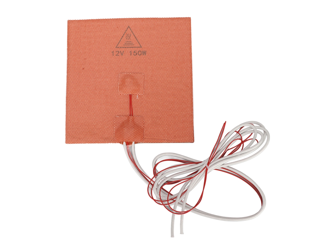 Almohadilla Calefactora De Silicona Resistente A Altas Temperaturas Con Pegamento Para Cama Caliente De Impresora 3d 150x150mm 12v 150w