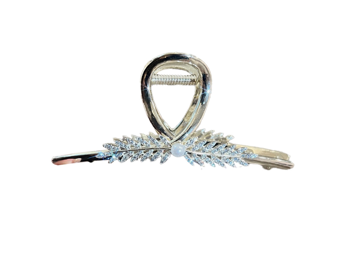 Pinza grande de metal con forma de flor, antideslizante, de alta sujeción, para mujeres y niñas.