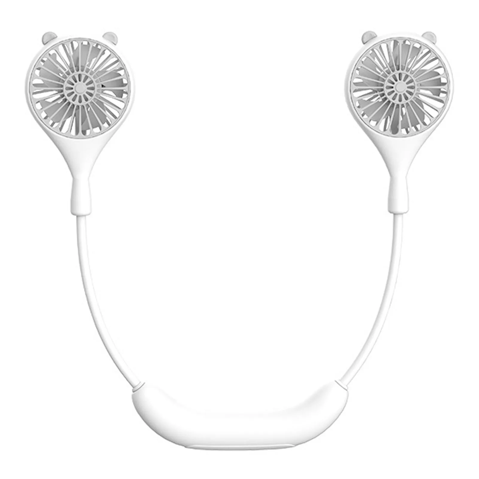 Ventilador de cuello MDUG, recargable mediante USB, portátil y retráctil.