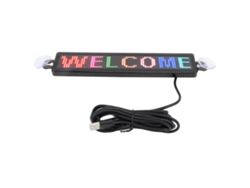 Letrero Led Deslizante De 12x72 Píxeles, 230x50 Mm, Panel Matricial Programable Por Aplicación Bluetooth Para Coches, Bares Y Fiestas.