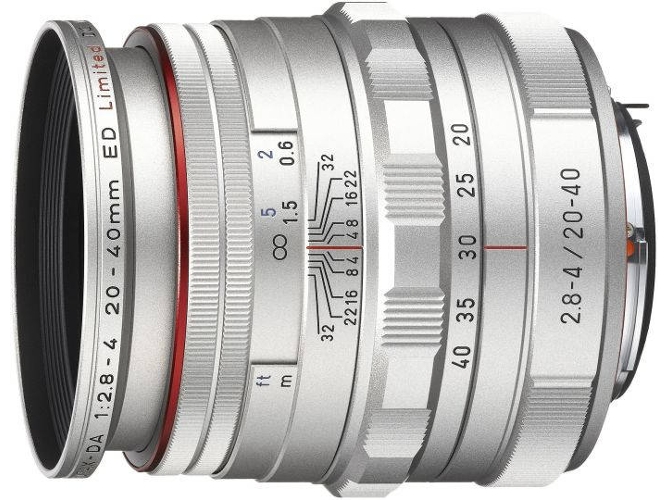 Objetiva PENTAX HD DA 20-40mm F2.8-4 ED Limited DC WR (Plateado - Encaje: Pentax KAF - Apertura: f/32 - f/2.8)
