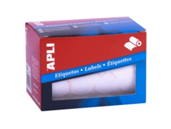 Etiquetas Adhesivas APLI (Blanco - En Rollo Permanente Ø 25 mm)