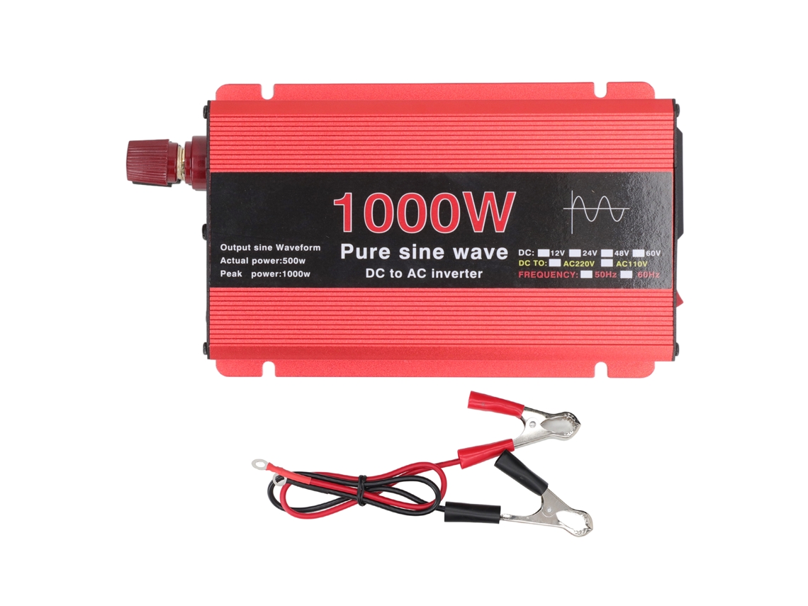 2026-inversor De Potencia 1000w Onda Senoidal Pura 12v A 220v Con Protección Contra Sobrecarga Para Coche Solar Viento
