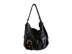 Mochila de piel sintética para mujer, estilo bandolera multiusos, ideal para viajes y uso diario. Color: Negro.