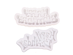 Molde De Silicona Al Por Mayor Para Chocolate - Molde De Silicona Para Mousse De Feliz Cumpleaños Con Letras
