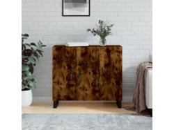 Aparador De Madera De Ingeniería Roble Ahumado 90x34x80 Cm