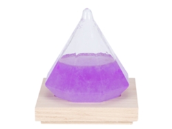 Bola decorativa de pronóstico del tiempo con forma de diamante morado