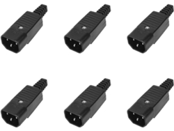 30 Adaptadores De Corriente Iec 320 C14 Con Conector Macho Desmontable De 3 Pines.