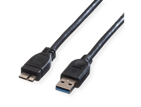 Cable ROLINE (USB-A y Micro USB B - 3m - Negro)