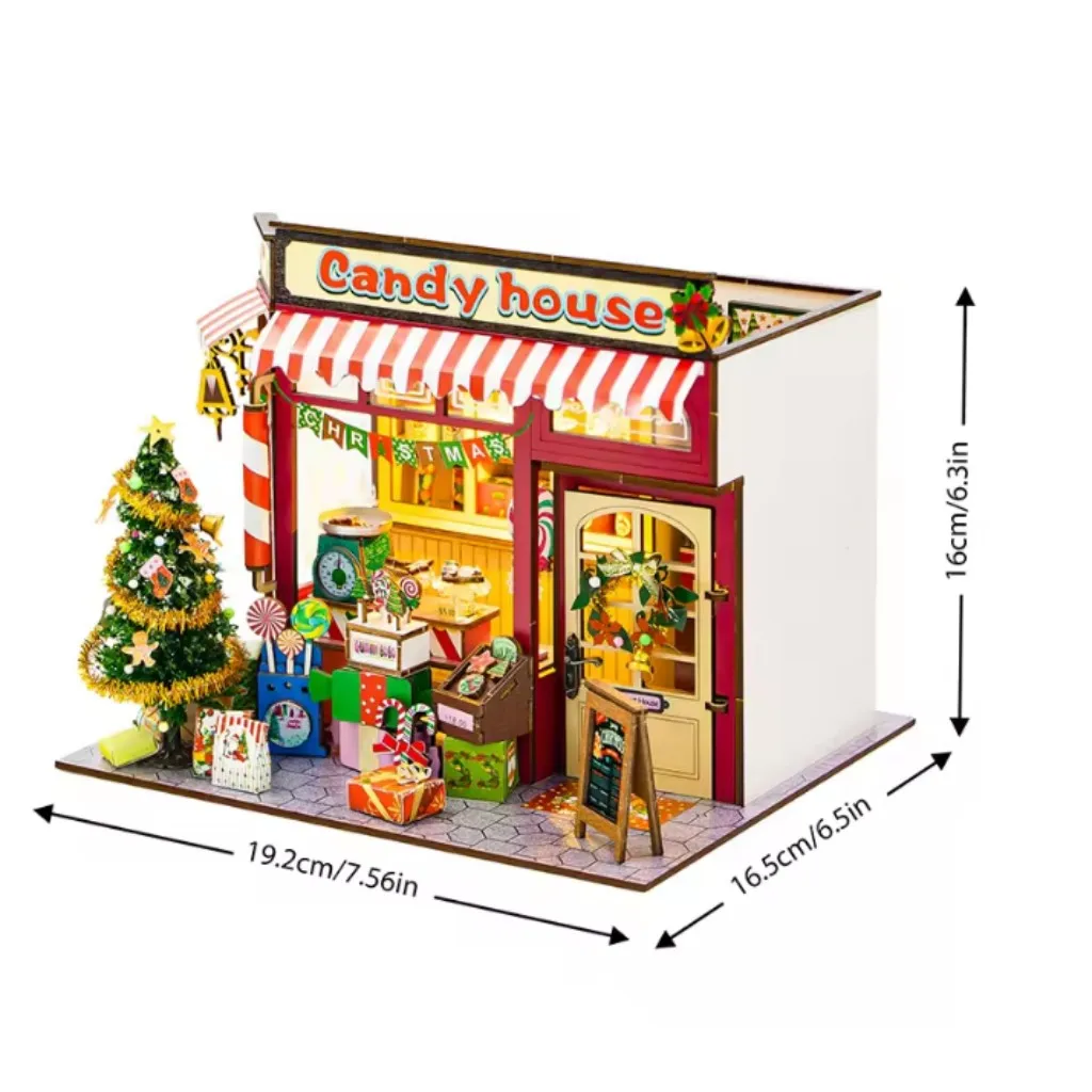 Kit De Casa De Muñecas Miniatura De Madera 3d Para Armar
