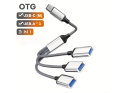 Hub Usb-c, Adaptador Portátil 3 En 1 Para Portátiles, Estación De Acoplamiento Y Trabajo Remoto.