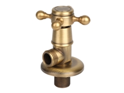 Válvula angular de latón antiguo para baño en forma de triángulo