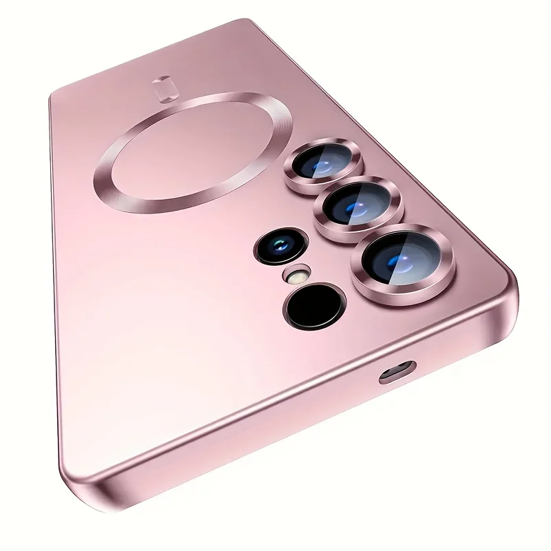 (galaxy S20 Rosa) Funda Ultrafina Y Suave Para La Carga Inalámbrica Samsung Magsafe.