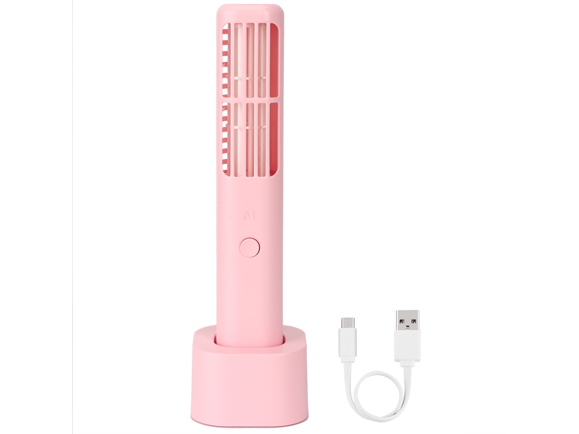 Ventilador portátil rosa USB sin barro para el verano