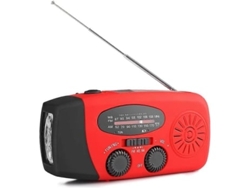 Radio solar portátil con manivela, autoalimentada, radio AM/FM/NOAA, dinamo, kit de emergencia con linterna de 3 LED y cargador de Panoona