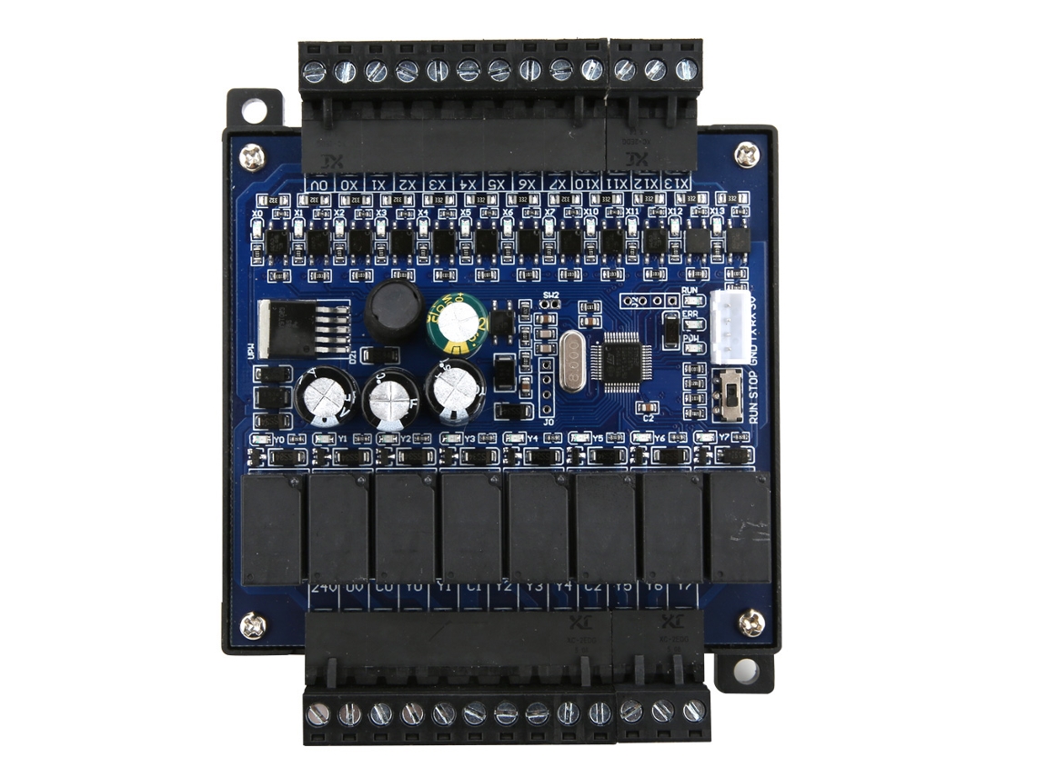 Placa De Controle Industrial Plc Programável 24v Para Base Mitsubishi Fx2n-20mr